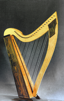 Studio Model Harp, highland style with carving