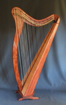 32 String Irish Style Harp in bubinga wood