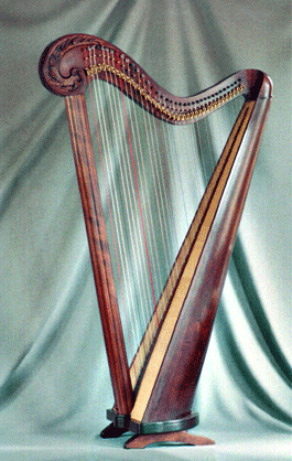 36 String French Style Harp with Dark Finish