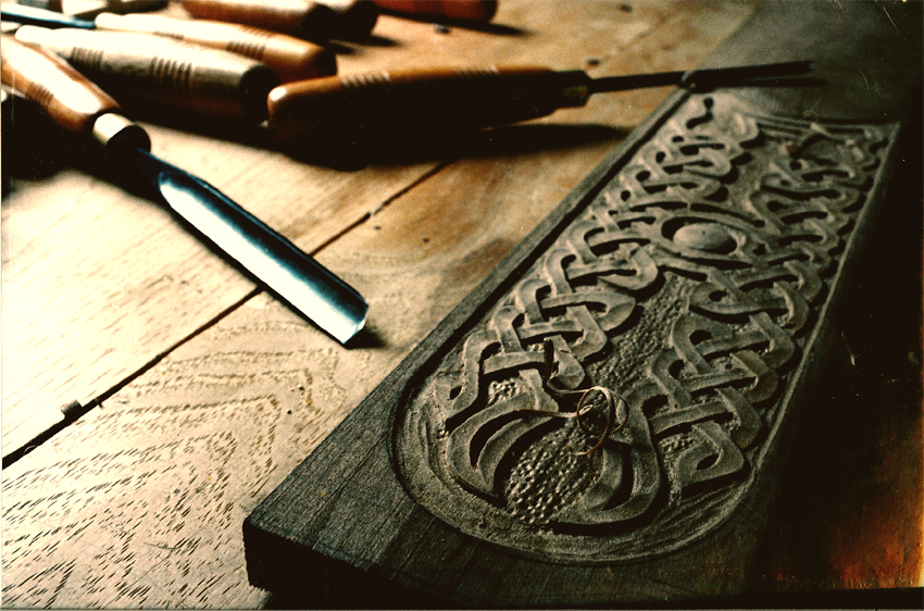 Knotwork Carving in Process
